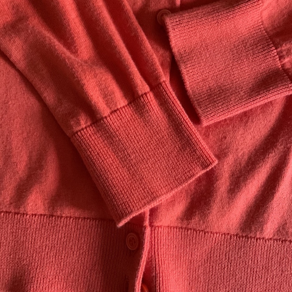 J.Crew orange Caryn cardigan - Picture 3 of 4